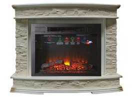 Каминокомплект Interflame Памир сланец бежевый с очагом Sirius 30 LED FX Black