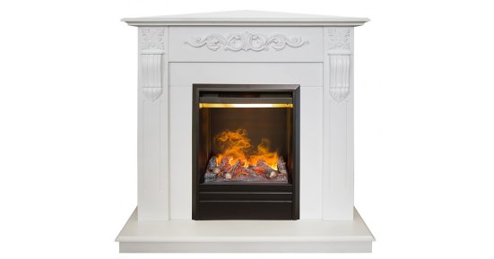 Каминокомплект RealFlame Dominica Corner STD/EUG WT с очагом 3D Olympic