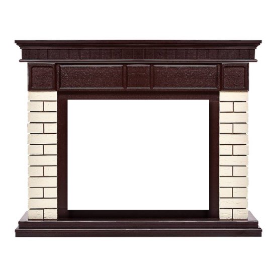 Портал Firelight Bricks 30 камень бежевый/шпон темный дуб