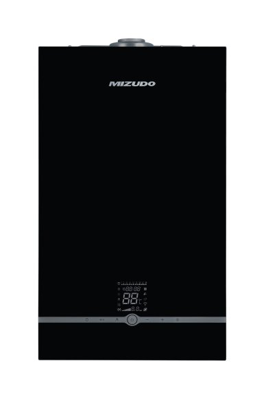 Настенный газовый котел MIZUDO MAESTRO GEM M24Т c шиной OpenTherm стеклянная панель черная