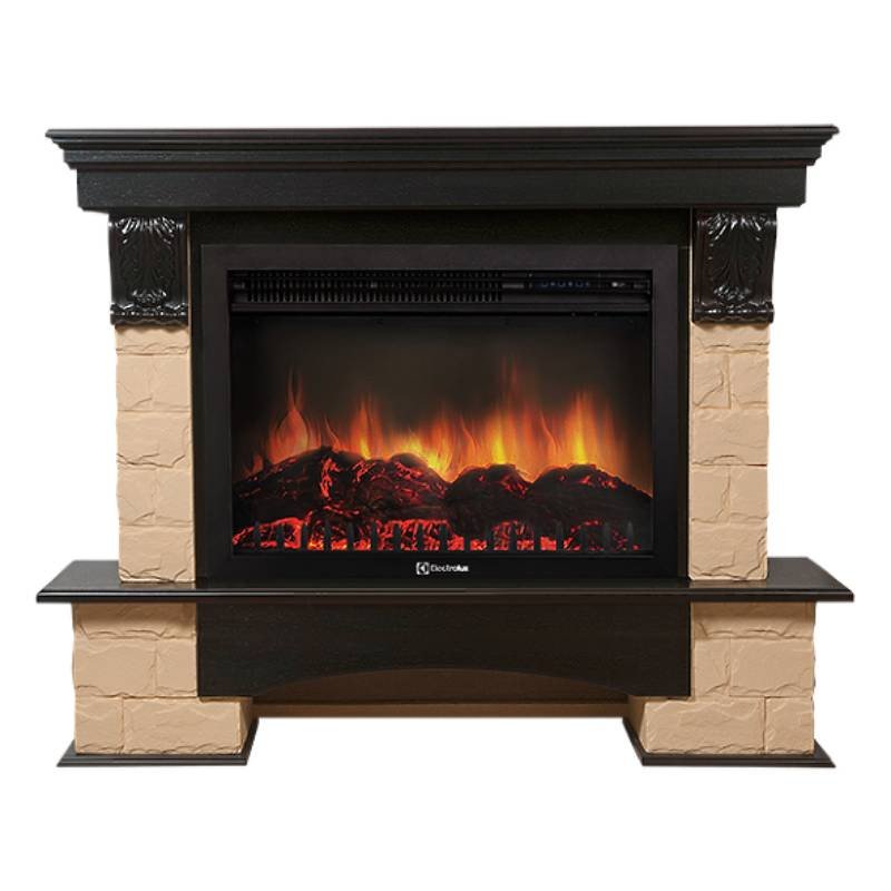 Каминокомплект Firelight Forte 30S с очагом Electrolux EFP/P-3020LS камень бежевый/шпон венге